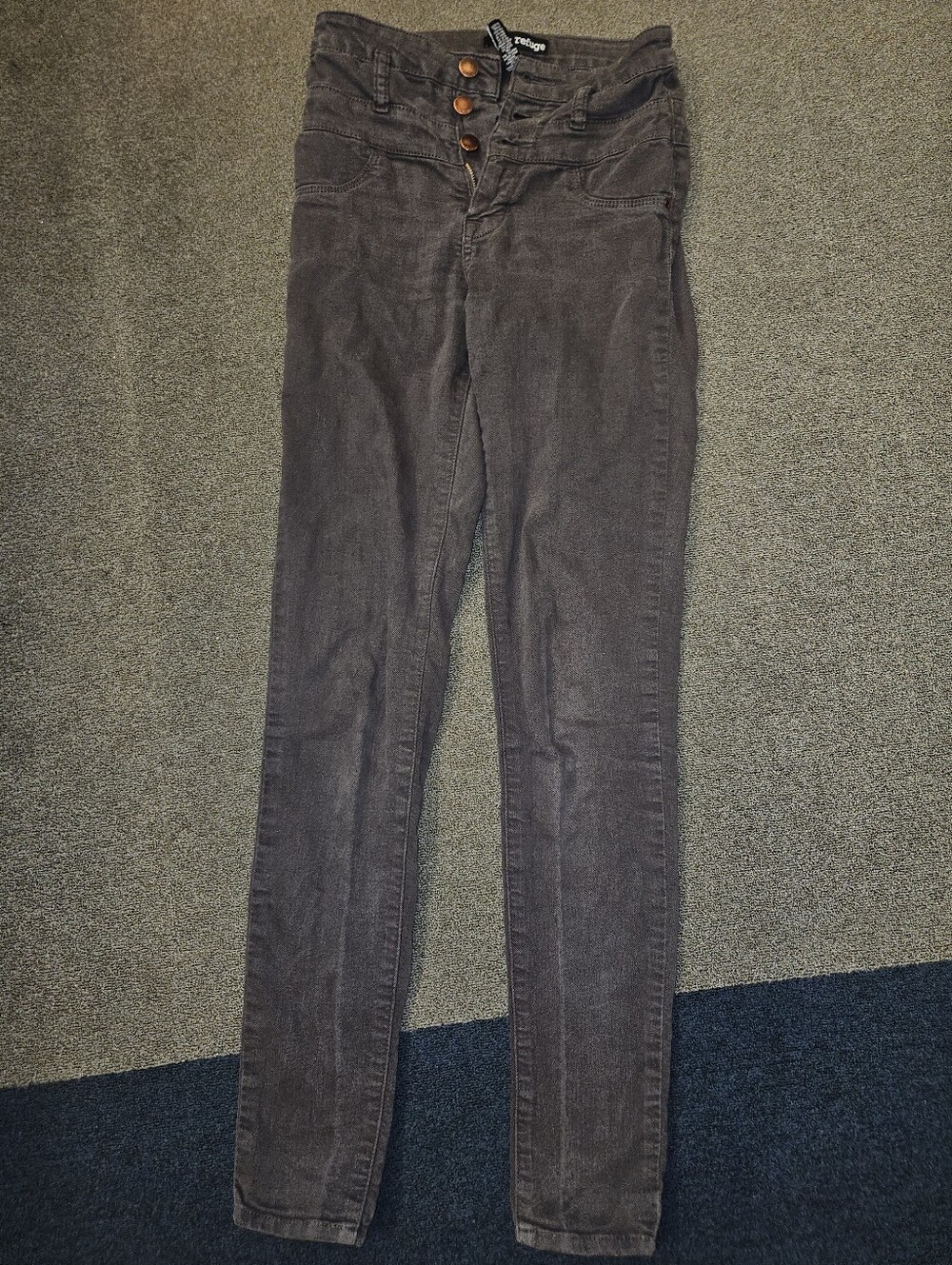 refuge Super Skinny High-Waist Button-Up Jeans Size 2